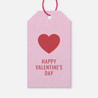 Étiquettes-cadeau Élégant Heureuse Sainte-Valentin sur mesure Red He