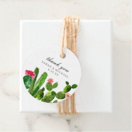 Étiquettes Cadeau Elégant jardin de Cactus | MARIAGE