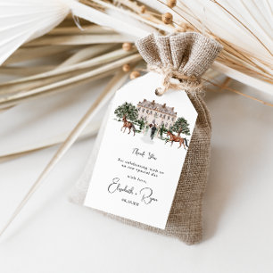 Étiquettes-cadeau Élégant Manoir Équestre   Remerciements de Mariage