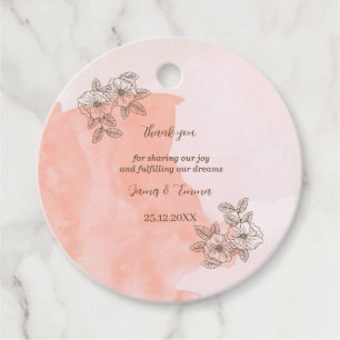 Étiquettes Cadeau Elégant mariage Brown personnalisé
