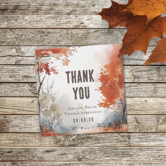 Étiquettes Cadeau Élégant mariage d'automne rustique (Créateur téléchargé)