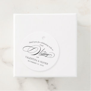 Étiquettes Cadeau Élégant Mariage de calligraphie