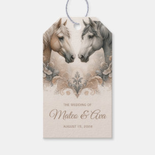 Étiquettes-cadeau Élégant Mariage de chevaux