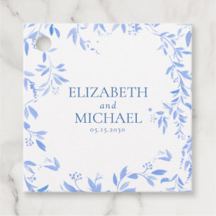 Étiquettes Cadeau Élégant Mariage de la flore française