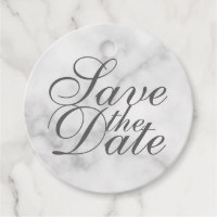 Élégant mariage Marbre blanc Enregistrer la date