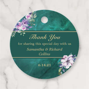 Étiquettes Cadeau Élégant Mariage vert