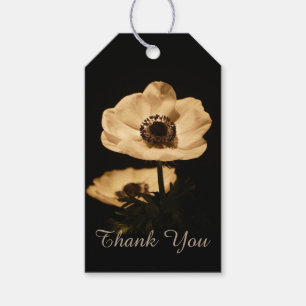 Étiquettes-cadeau Élégant Merci de fleurs d'anémones