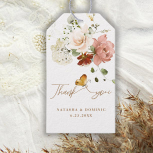 Étiquettes-cadeau Elégant Merci de jardin Fleur sauvage Favoriser