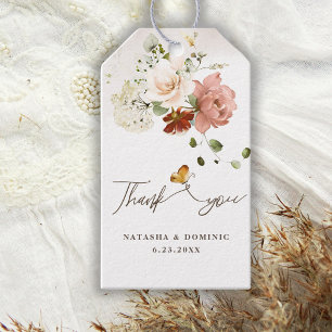 Étiquettes-cadeau Elégant Merci de jardin Fleur sauvage Favoriser