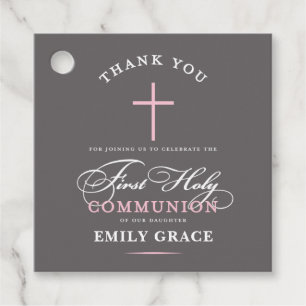 Étiquettes Cadeau Élégant Merci de la première sainte communion priv