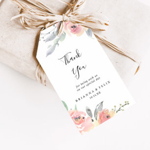 Étiquettes-cadeau Élégant Merci de Mariage rose pâle