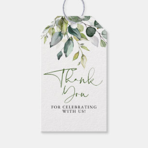 Étiquettes-cadeau Elégant Merci de verdure Eucalyptus