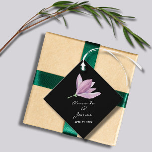 Étiquettes Cadeau Élégant Merci floral