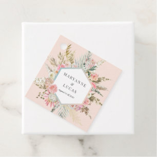 Étiquettes Cadeau Élégant Merci floral bohème