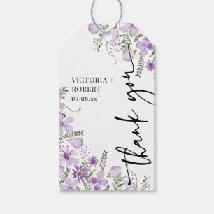 Étiquettes-cadeau Élégant Merci Floral Mariage Favor Balise