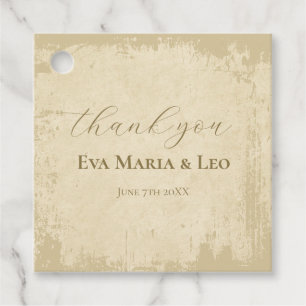 Étiquettes Cadeau Élégant Merci Mariage Hors Blanc
