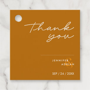 Étiquettes Cadeau Elégant minimal Tiger's Eye Mariage moderne
