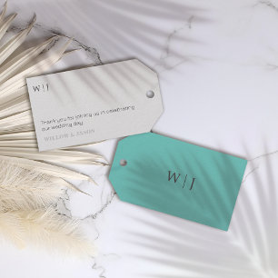 Étiquettes-cadeau Élégant minimaliste mariage