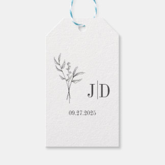 Étiquettes-cadeau Élégant minimaliste mariage Favor balise