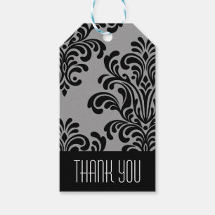 Étiquettes-cadeau Elégant modèle Damask Merci