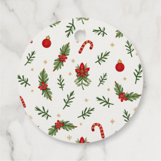Étiquettes Cadeau Élégant Motif de Noël