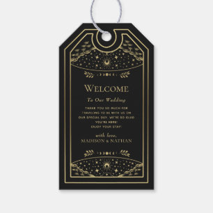 Étiquettes-cadeau Elégant or Mariage de Tarot gothique Bienvenue