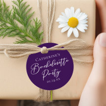 Elegant Purple Minimalist Bachelorette Party