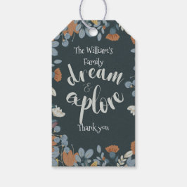 Étiquettes-cadeau Elégant rêve et explorer Thanksgiving