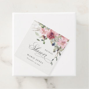 Étiquettes Cadeau Élégant Rose Fleur de Cerisier Rose Bridale