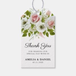 Étiquettes-cadeau Elégant Rose  Mariage Merci
