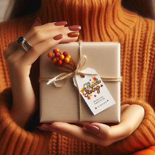 Étiquettes-cadeau Élégant Thanksgiving feuillage automne automne aut