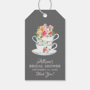 Étiquettes-cadeau Élégant thé nuptiale Douche Favoriser cadeau balis