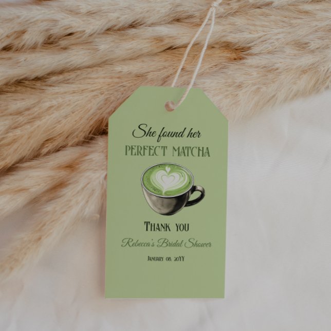Étiquettes-cadeau Elégant thème café Fête des mariées parfaite Match (Créateur téléchargé)