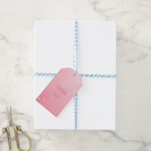 Étiquettes-cadeau Elégant vert rose bleu scintillant design pour Mar