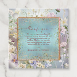 Étiquettes Cadeau Elégante aquarelle bleue florale