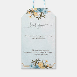 Étiquettes-cadeau Elégante aquarelle florale moderne Mariage de verd