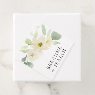 Étiquettes Cadeau Elégante Aquarelle Simple Verdure Mariage Faveur G