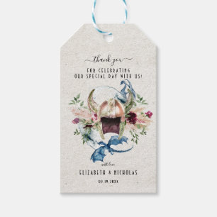 Étiquettes-cadeau Elégante aquarelle Viking   MERCI MARIAGE