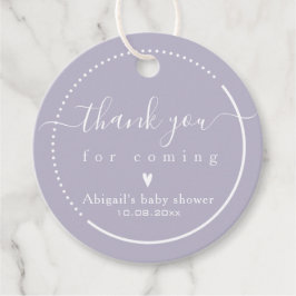 Étiquettes Cadeau Élégante calligraphie Baby shower rose Merci