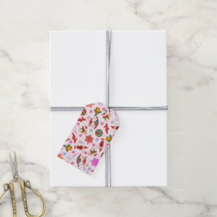 Étiquettes-cadeau Elégante couleur Kitsch Aquarelle Ditsy Holiday