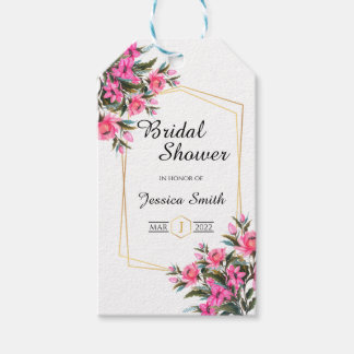 Étiquettes-cadeau Élégante Fête des mariées florale