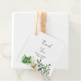 Étiquettes Cadeau Élégante feuille botanique