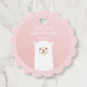 Étiquettes Cadeau Élégante fille rose Baby shower mignonne Kawaii Ll