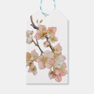 Étiquettes-cadeau Elégante florale de couleur d'eau
