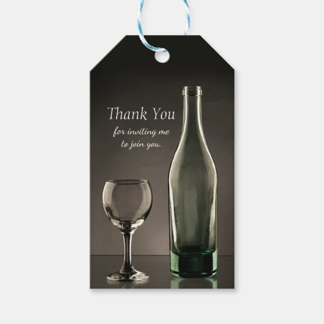 Étiquettes-cadeau Élégante Hostesse Vacances Bouteille Cadeau (Devant)