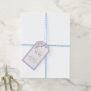 Étiquettes-cadeau Élégante Lilac Lavender Fête des mariées personnel