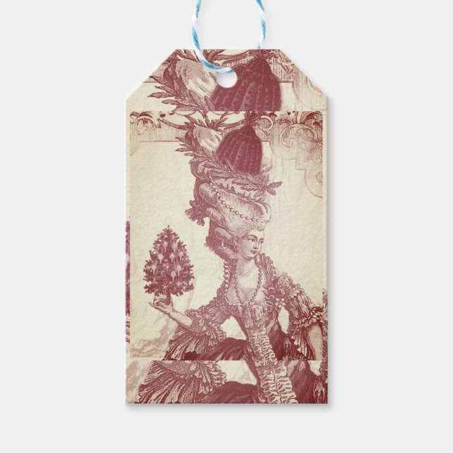 Étiquettes-cadeau Elégante Marie Antoinette Joyeux Noel (Devant)