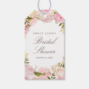 Étiquettes-cadeau Élégante Rose Rose Fête des mariées Favoriser les 