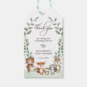 Étiquettes-cadeau Élégante verdure Forêt forestière Baby shower Favo