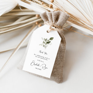 Étiquettes-cadeau Élégante verdure printanière MERCI MARIAGE
